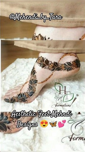 Simple Aesthetic Feet Mehndi Designs Photos😍💕|Latest Easy Unique Trending Leg Mehendi #mehndi#shorts