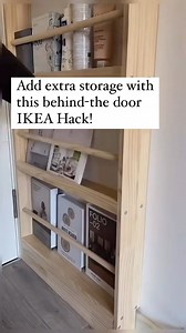 388K views · 1.2K reactions | Small space? No problem. This behind-the-door hack saves the day! ✨ #DIY #DIYProjects #Crafting #Handmade #DoItYourself #DIYDecor #CraftIdeas #EasyDIY #DIYInspiration #CraftingCommunity #DIYTutorial #QuickCrafts #CreativeDIY #LifeHacks #CreativeTips #HomemadeDecor #SmartLiving #HomeImprovement #Upcycling #EverydayHacks #DecorInspiration #IKEAHack #DIYFurniture #CustomOnABudget | Interior Decor World | Facebook