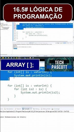 #16.5 - Curso Lógica de Programação Básico #programacao #logica #java