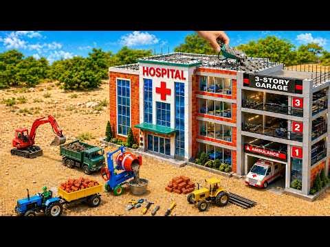 DIY Construction Science Project | Building a Fireproof Hospital with an Ultra-Modern 3-Story Garage