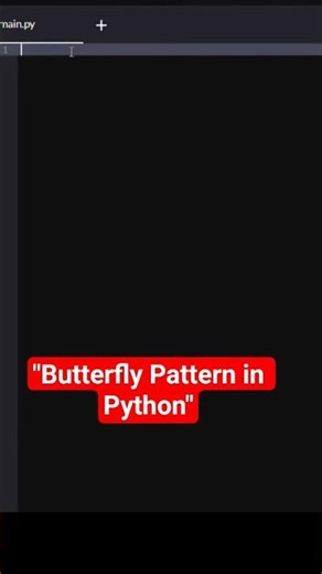 "Butterfly Star Pattern in Python | Python Pattern Programs Tutorial"