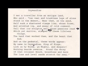 Ozymandias (read by Richard Attenborough)