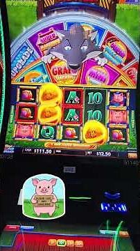 Huff n Puff Slots | $12.50 Spins Mega Hat Feature (Smaller Bonus Payout) | Caesars Palace