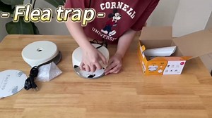Flea Traps for Inside Your Home 2 Packs, Flea Trap Indoor Pest Control Trapper Insect Killer with Light, Sticky Bed Bug Natural with 6 Glue Disc Refills and 6 Lightbulbs