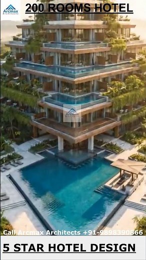 200 Key Premium Five Star Hotel Architecture Design Masterplan| Banquet, Spa, Poolside Deck Concepts