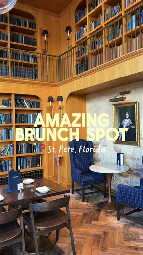 One of my favorite restaurants in downtown St. Pete 🤍 The Library never misses. It’s absolutely stunning, but the food and coffee are just as good. Our move here is always one savory and one sweet. 9/10 times I’m getting the fried chicken sandwich and upgrading to the truffle fries, and if french toast is on the menu, that’s Rem’s go-to every single time. Comment BRUNCH and I’ll send you my full list of favorite brunch spots in St. Pete. 🥐☕️ @info #stpetersburgflorida #stpetefl #stpetefoodie #