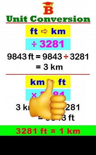 ft to km, km to ft Conversion