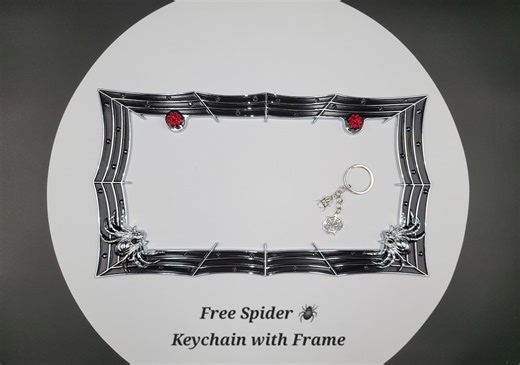 Crystal Spider License Plate Frame, Goth Car Decor, Witchy Gift - Etsy