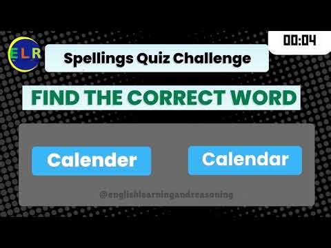 SPELLINGS BEE QUIZ CHALLENGE! LEVEL - MEDIUM #english #school