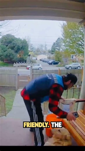 Amazon drivers meets a friend 😍 #shortsfeed