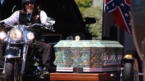 Funeral for murdered former Rebels boss Nick Martin draws hundreds of bikies in Perth