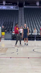 The vibes are right at Nuggets practice today. 😅 | theScore