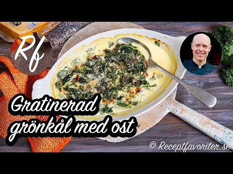 Gratinated kale with cheese