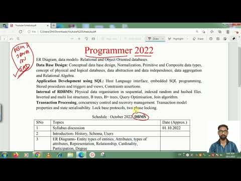 DBMS Vid 0- RPSC Programmer Syllabus Discussion by Rajesh Badariya