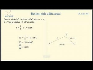 Trigonometri - Bestem vinkel ud fra areal
