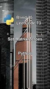 Set Matrix Zeroes in Python