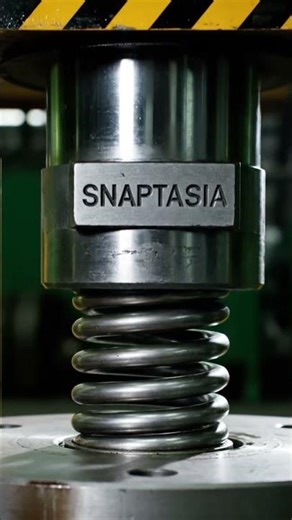 Industrial Steel Coil Spring Elastic resists pressure before snapping warping into mangled flat