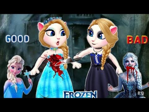 My talking angela 2 || Good elsa vs Bad Elsa || FROZEN || GOOD VS BAD || COSPLAY #elsa #elsalvador