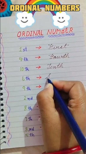 ordinal numbers// for kg2 worksheet