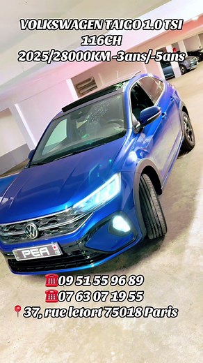VOLKSWAGEN TAIGO 1.0 TSI 116CH 2025 — 28 000 km, garanties 3–5 ans