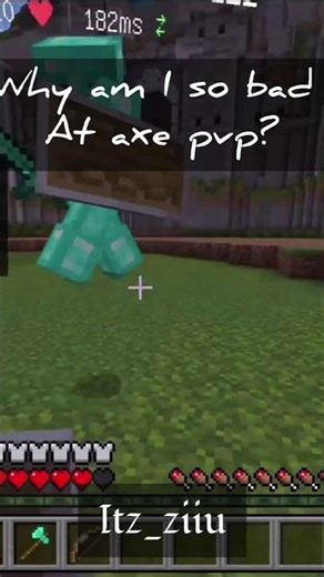 Why am I so bad at axe pvp? #minecraft #applemc