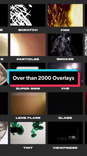 2000 Free Video Overlays and Effects for Editing Software