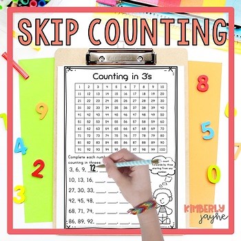 Math Worksheets Skip Counting Numbers Differentiated Practice