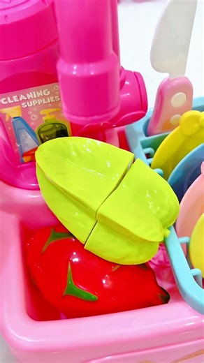 Kitchen Pink Sink Set Toys, Satisfying with Unboxing ASMR Videos