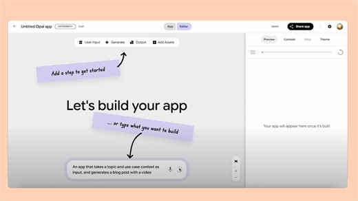 Google Enters 'Vibe-Coding' Fray with Opal, an Experimental No-Code AI App Builder - WinBuzzer