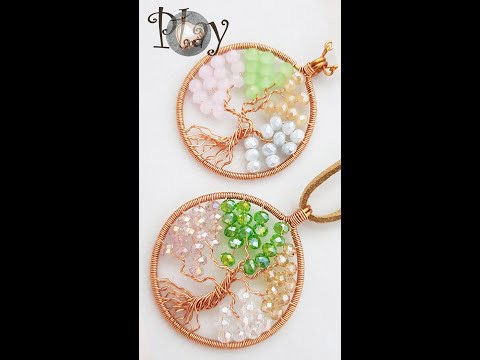 Play with wire | Four Seasons | Tree of Life | pendant | Crystal bead @LanAnhHandmade 712 #Shorts