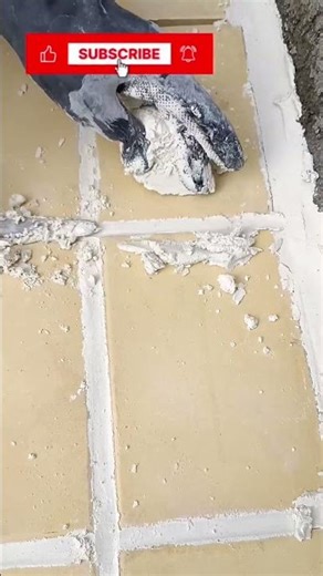 Satisfying Traditional Brick Floor Pointing | Clean Mortar Lines 🧱✨ #Shorts #brickwork #trending