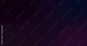 Sci-Fi backdrop with clouds particles system in dark purple liquid. Bright polygonal particles as asteroids and meteor flows. Gradient background with rainbow dust moving after explosion.