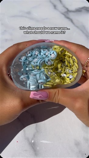 Boba Bao Slimes on Instagram: "this slime needs a new name. what should we name it?! Slime from @puttyegg Follow me - @bobabaoslimes Follow my personal - @kristitu Shop bobabaoslimes.com #slimeshop #slimemixing #cloudslime #storeboughtslime #clearslime #jigglyslime #waterslime #pinkslime #slimediy #slimeasmr #slimepoking #slimepressing #slimetutorial #slimegiveaway #slimesmoothie #slimes #slimeusa #slimetime #oddlysatisfying #sosatisfying #satisfyingslime #bobabaoslimes #crunchyslime #bingsuslim
