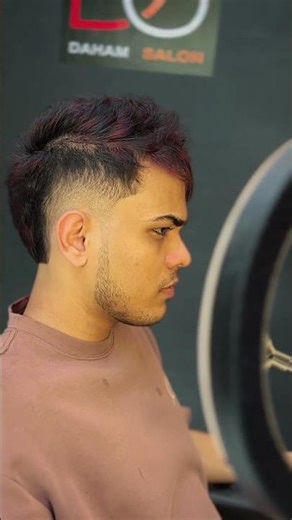 Red color 😍 #haircut #luxurioussalon #barber #lifestylehaircutting #hairstyle #homeoffade