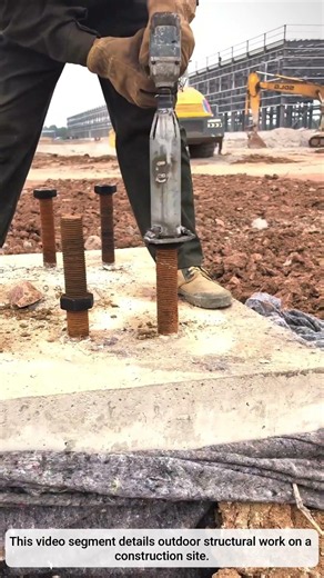 Tightening Large Threaded Fasteners on a Concrete Base