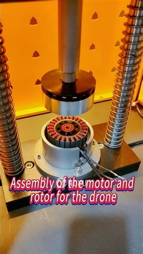 Assembly of the motor and rotor for the drone,Stator-rotor assembly machine.