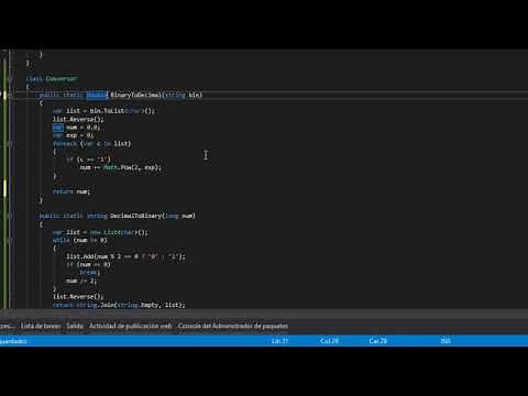 C# Conversor binario a decimal