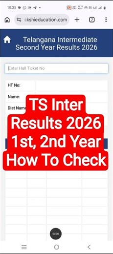 TS Inter Result 2026 🔵 How To Check TS Inter Results 2026 ? TS Inter Result 2026 Website