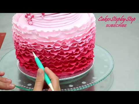 How To Make a Beautiful Ruffle Cake | Easy Cake Design Tutorial by Cakes StepbyStep