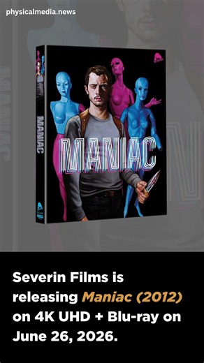 Severin Films is releasing Maniac (2012) on 4K UHD + Blu-ray