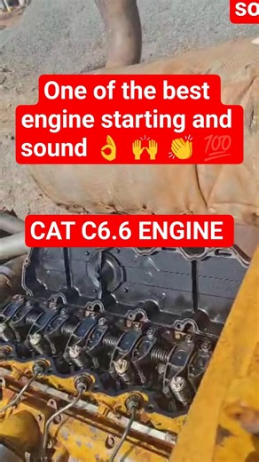 Caterpillar engine C6.6, quick start and smooth acceleration #caterpillar #cat#enginesound#mechanic
