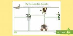 My Favourite Zoo Animal Writing Frame