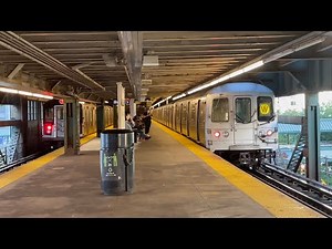 IRT/BMT: PM Rush Hour R46/R188 Manhattan bound 7 Local, N, W Trains at Queensboro Plaza