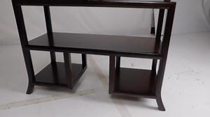 Rosewood Oriental Bookcase Curved Leg