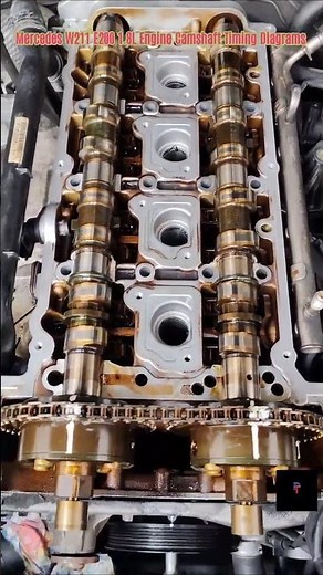 Mercedes E200 C180 C200 C230 W203 W204 W209 W211 W212 M271 / 1.8L Engine Camshaft Top Timing marks.​