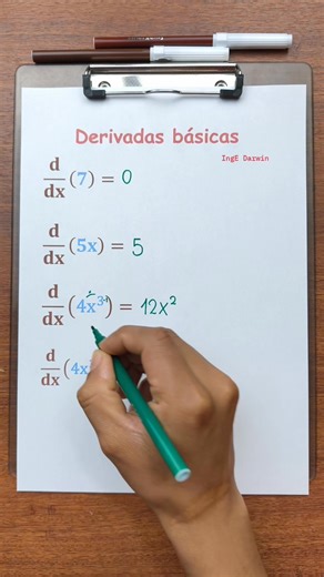 139K views · 2.2K reactions | 4 derivadas básicas ✌️ #ingedarwin #matematica | IngE Darwin | Facebook