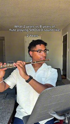 What 2 years vs 8 years of flute playing SHOULD sound like 👀 #flute #music #beginner #intermediate #classicalmusic