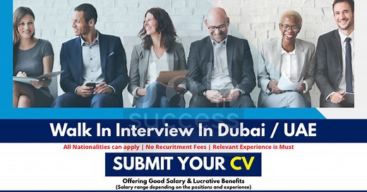 Walk in Interview in Dubai Tomorrow & UAE Latest Updates | Jan 26 - Jobs in Dubai, Job Vacancies in Dubai & UAE 2025