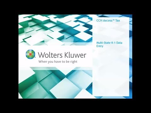 CCH® Axcess™/ ProSystem fx® - Entering Multi-State K-1 Data