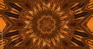 A captivating tunnel video vj loop generates a striking kaleidoscope effect in warm tones. This seamless display transforms any space, enhancing visual engagement and creating an immersive atmosphere.